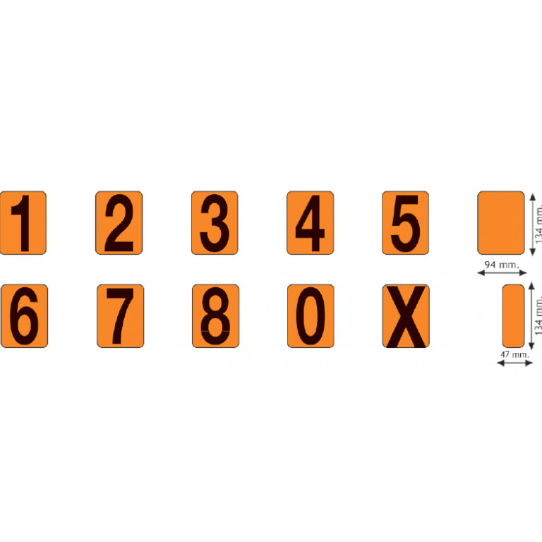 KIT NUMERI IMBOSSATI ADR E COMPONENTI