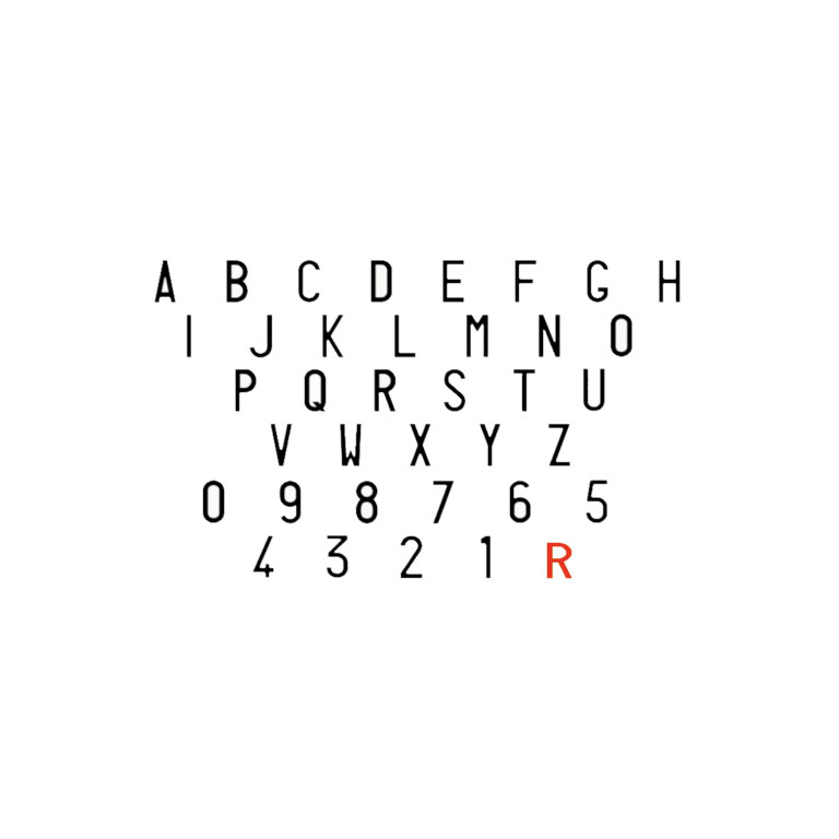 ADESIVO NUMERO / LETTERA PER TARGA RIPETITRICE