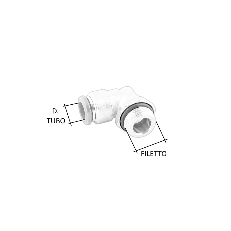 RACCORDO RAPIDO MASCHIO ORIENTABILE A GOMITO - immagine 2