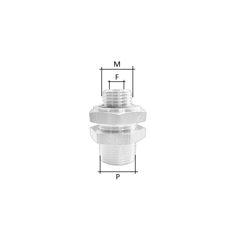 RACCORDO PASSAPARETE DIRITTO CON O-RING - immagine 3