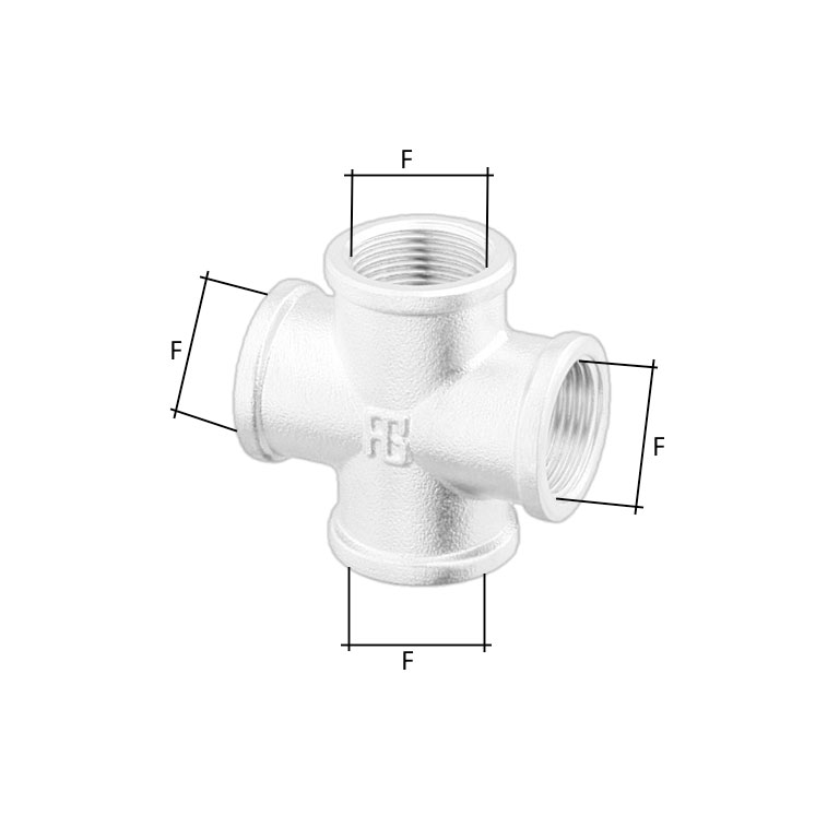 RACCORDO DI CONGIUNZIONE FEMMINA A 4 VIE - immagine 2