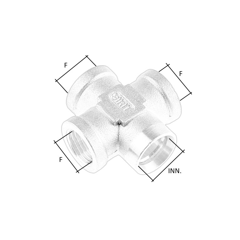 RACCORDO A INNESTO GIREVOLE A 4 VIE FEMMINA - immagine 2