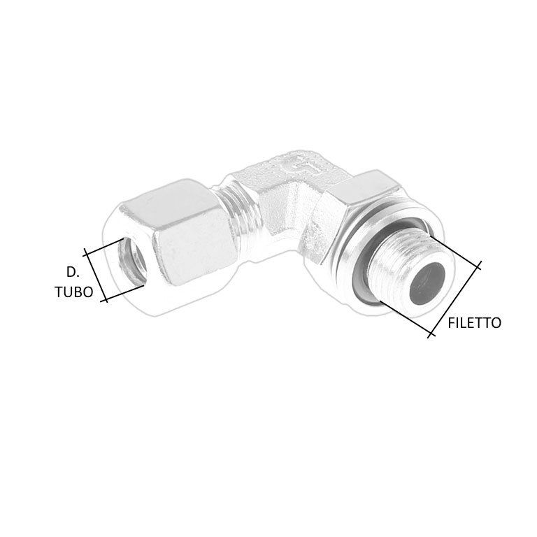 RACCORDO A OGIVA A GOMITO GIREVOLE - MASCHIO - immagine 2