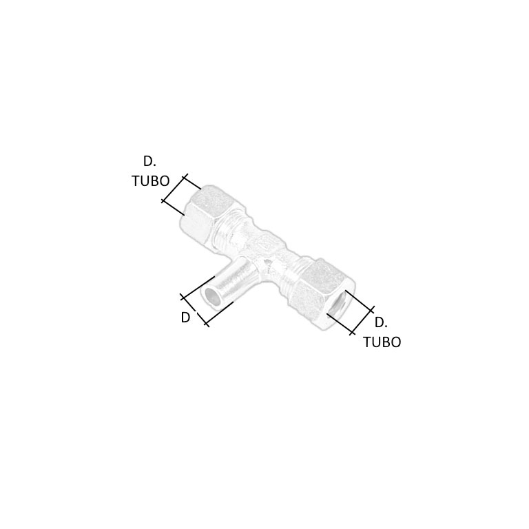 RACCORDO A 3 VIE A OGIVA CODULO LISCIO AL PIEDE - immagine 2