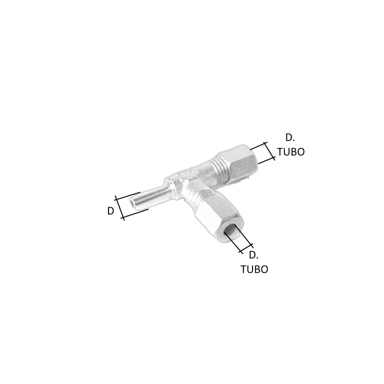 RACCORDO A 3 VIE A OGIVA CODULO LISCIO AL BRACCIO - immagine 2