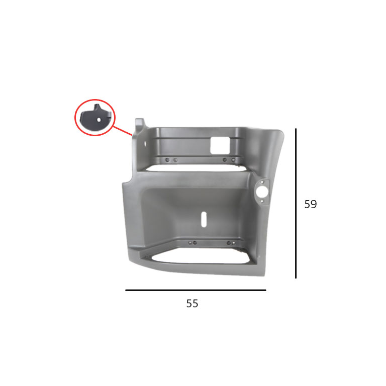 PEDANA salita SX - GRIGIO (RAL 7021) - RENAULT - RVI