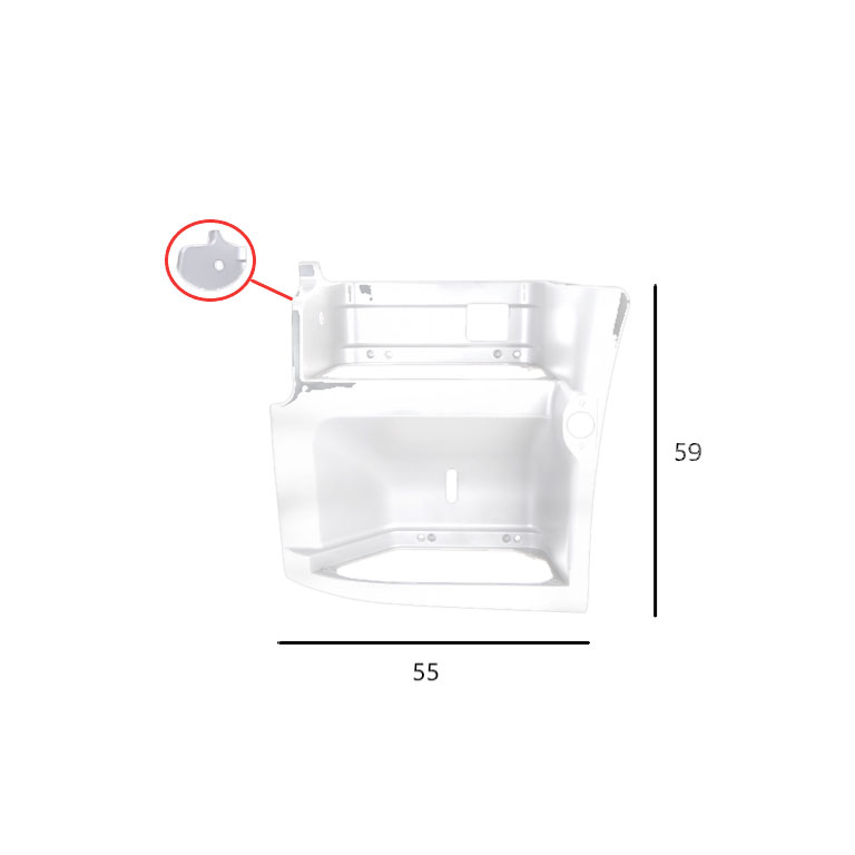 PEDANA salita SX - GRIGIO (RAL 7021) - RENAULT - RVI - VOLVO