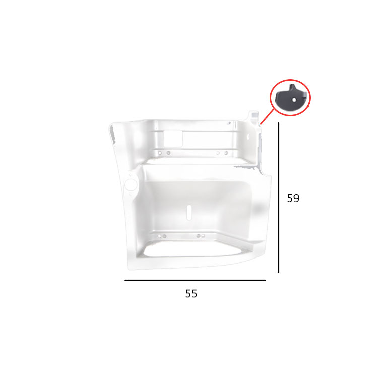 PEDANA salita DX - GRIGIO (RAL 7021) - RENAULT - RVI - VOLVO