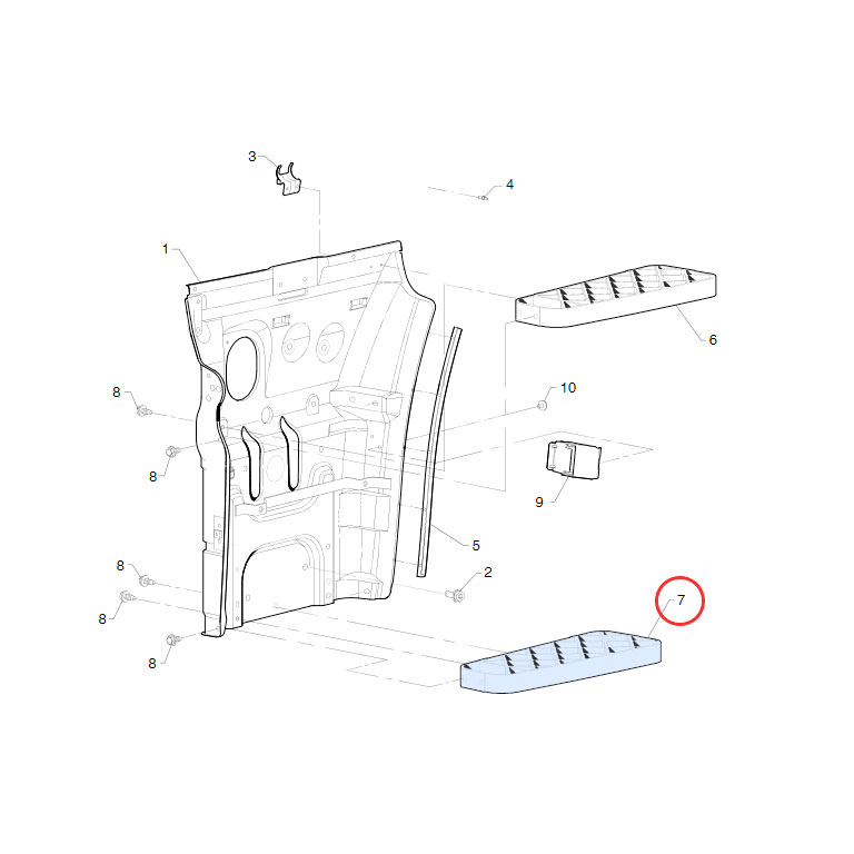 GRIGLIA pedana INFERIORE DX-SX - SCANIA - immagine 2