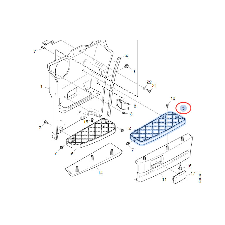 GRIGLIA pedana SUPERIORE DX-SX - SCANIA - immagine 2