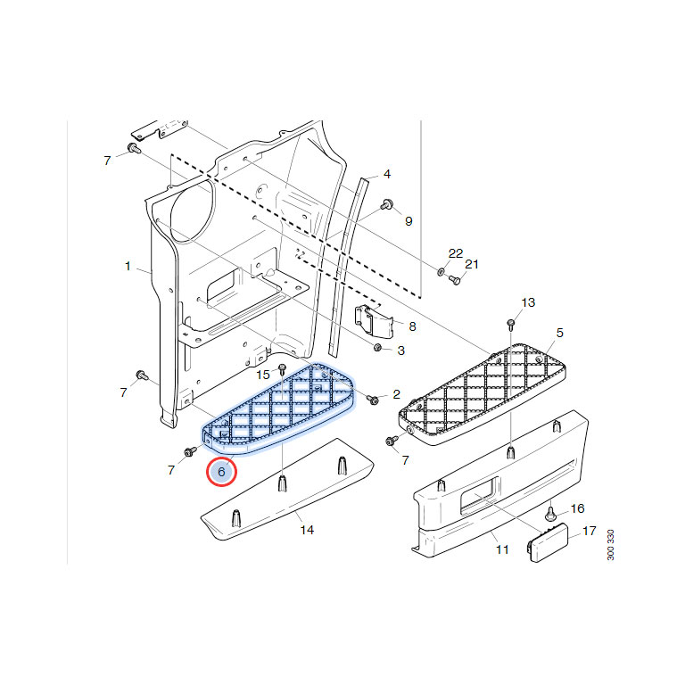 GRIGLIA pedana INFERIORE DX-SX - SCANIA - immagine 2