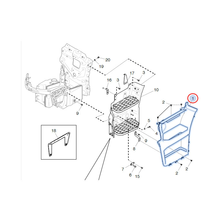 COPERTURA pedana SX - GRIGIO - SCANIA - immagine 2