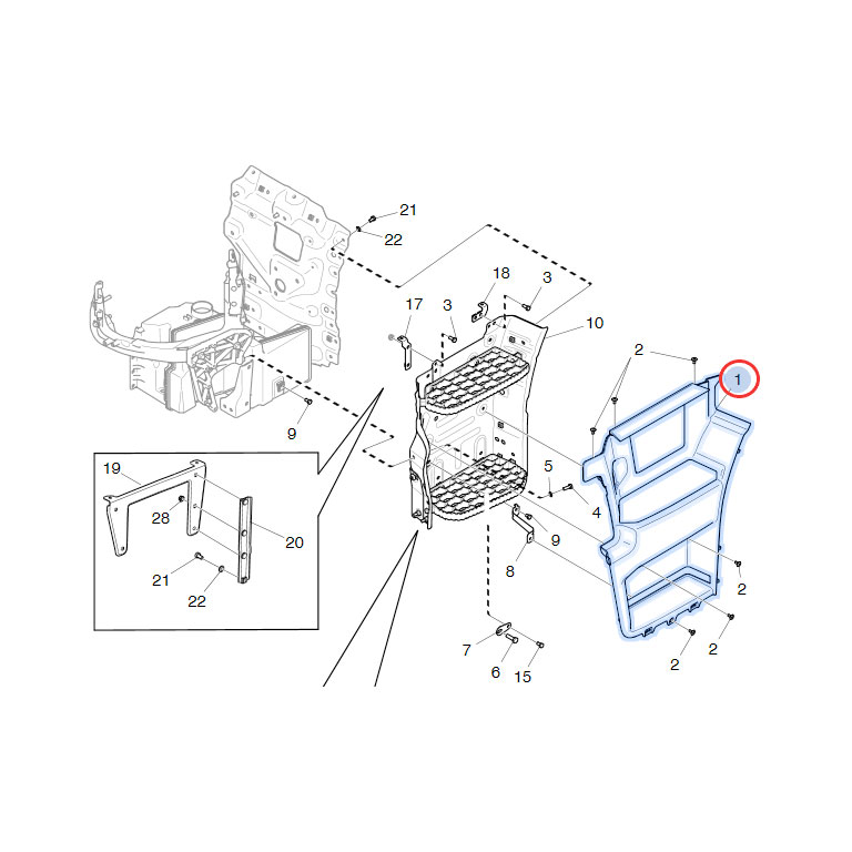 COPERTURA pedana SX - GRIGIO - SCANIA - immagine 2