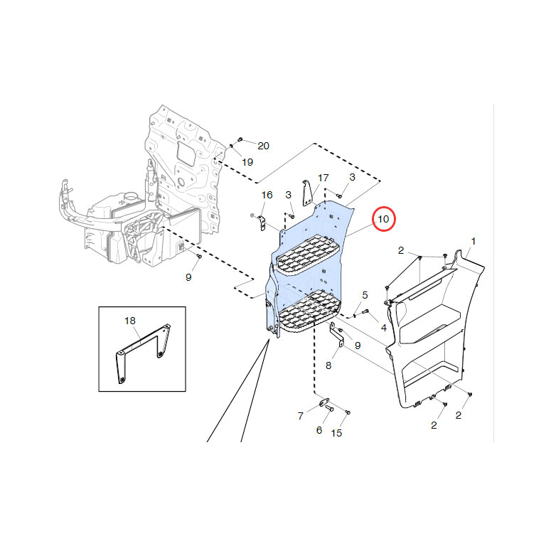 SUPPORTO pedana SX - METALLO - SCANIA - immagine 2