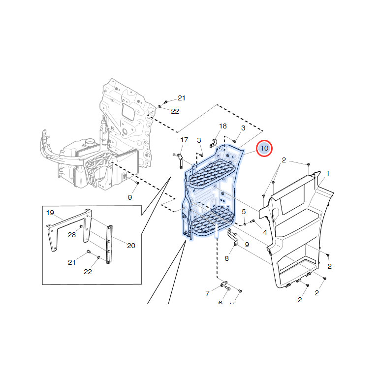 SUPPORTO pedana SX - METALLO - SCANIA - immagine 2
