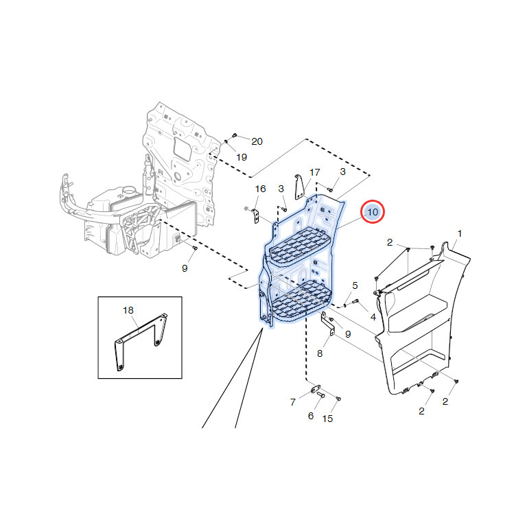 SUPPORTO pedana DX - METALLO - SCANIA - immagine 2