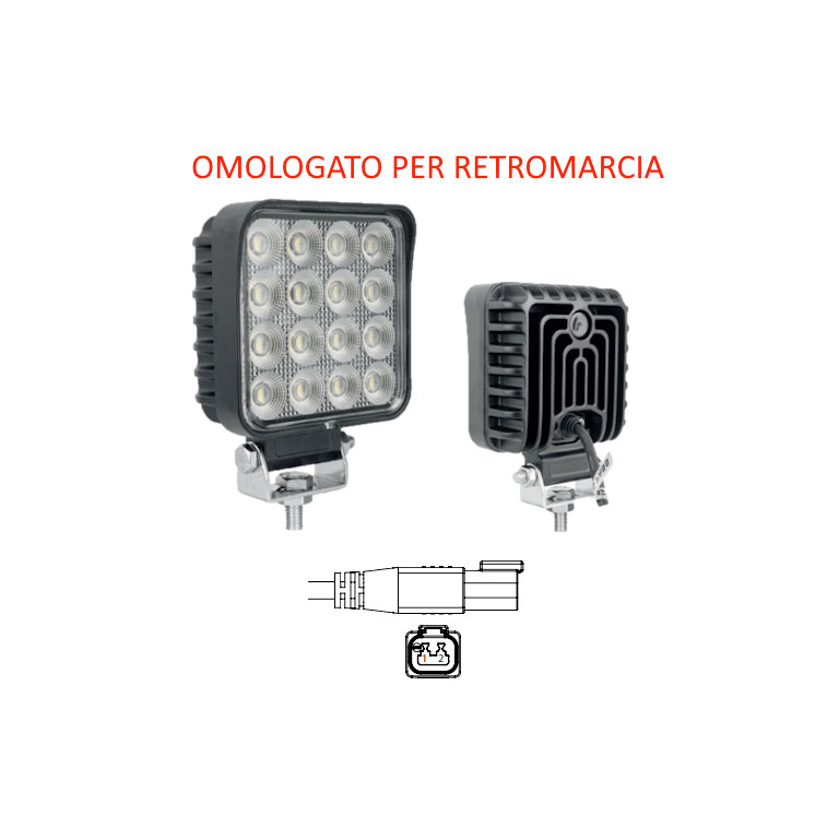 LUCE DA LAVORO A LED - 8300/3400 LUMEN - omologato retromarcia