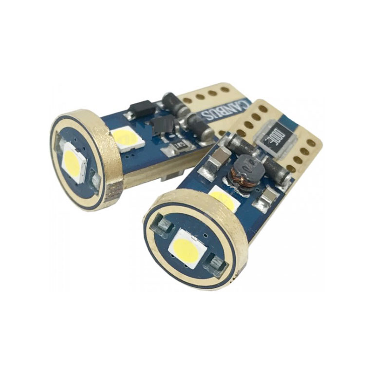 KIT LAMPADE LED Ausiliaria - T10-W5W - 3 led - 24V - (2 PZ) - immagine 2