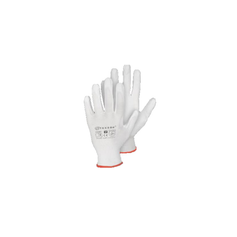 GUANTI IN POLIURETANO-POLIESTERE BIANCO