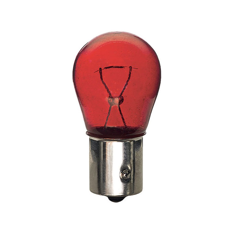 LAMPADA ausiliaria 1 filamento - PR21W - 12V - RED
