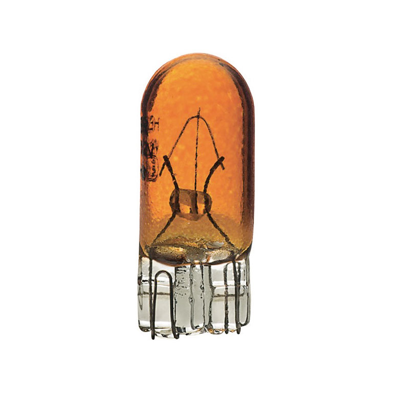 LAMPADA base in vetro - T10-WY5W - 12V - AMBER