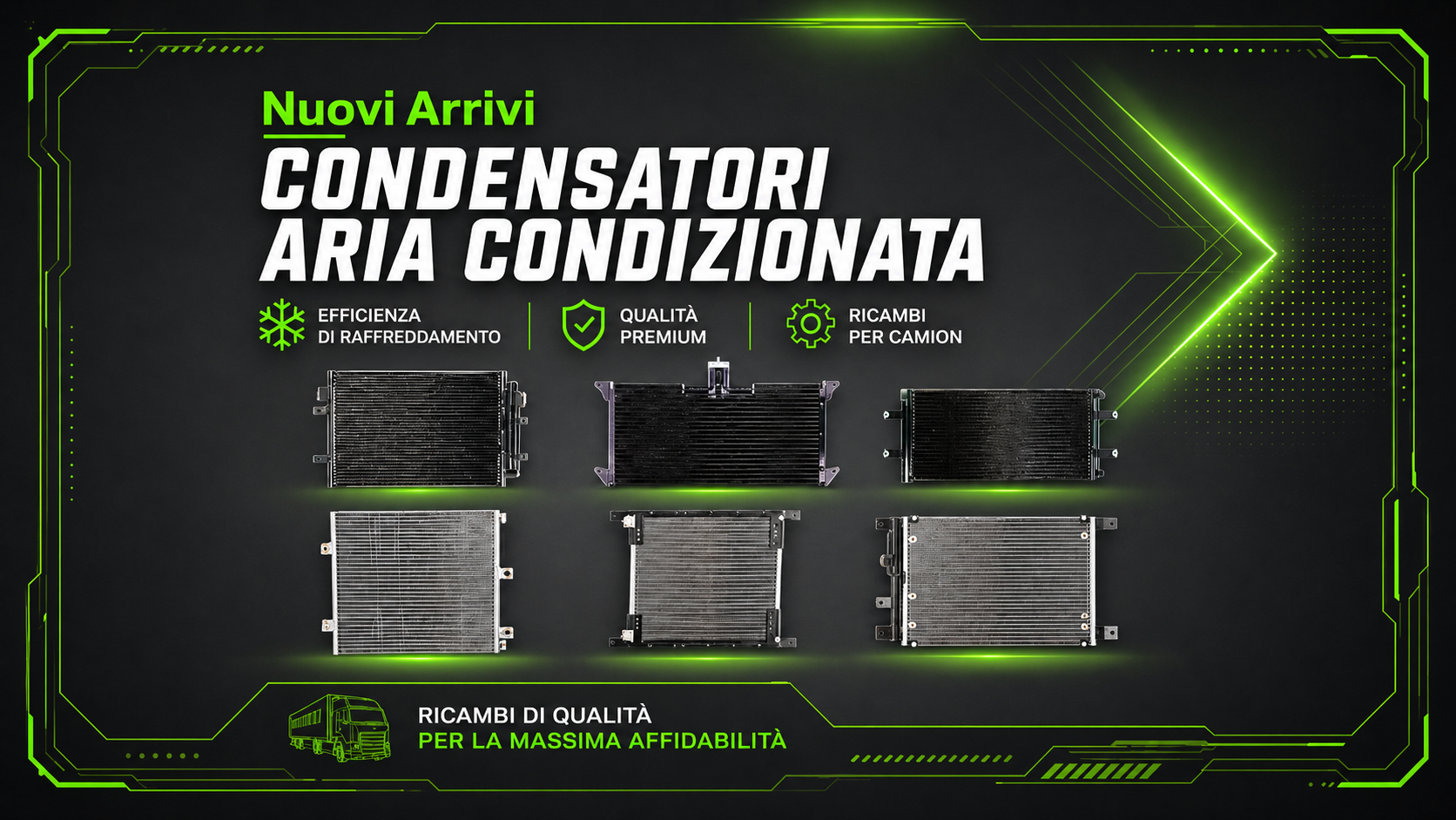 radiatore condensatore clima climatizzazione aria condizionata ricambi accessori camion