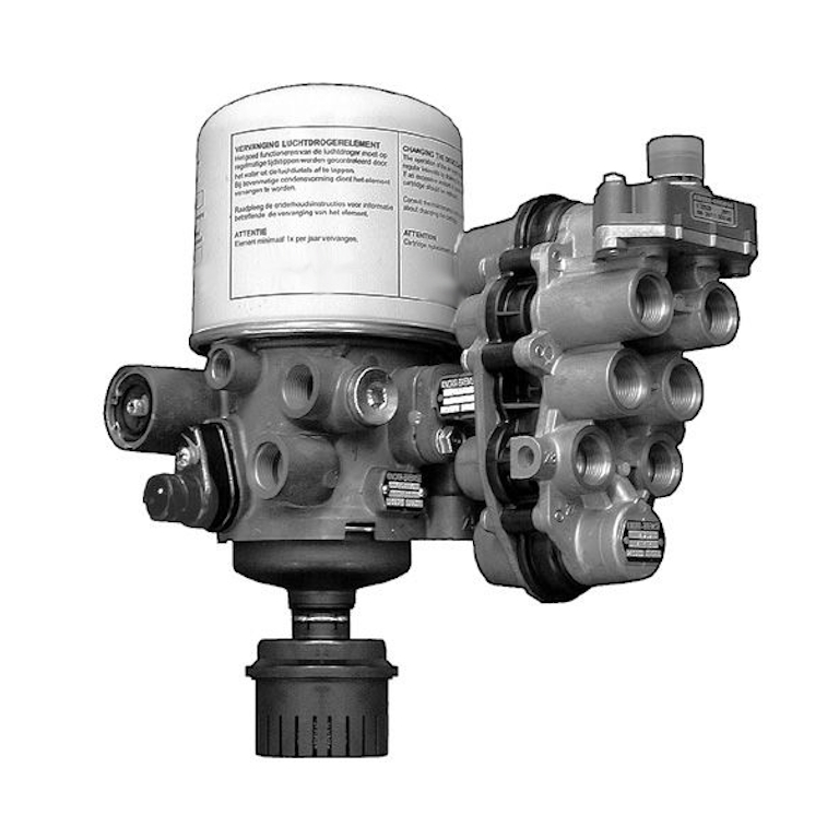 Essiccatore aria con valvola 4 vie per DAF codice K141787B90 Knorr Bremse per Daf 75CF 85CF CF75 CF85