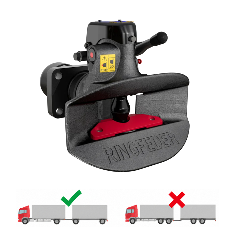 Gancio automatico Ringfeder RF50-G5 leva alta per occhione 50 mm