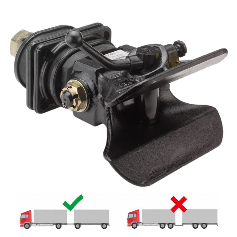 Gancio traino manuale Orlandi Nuovo Lupo 1 per occhione rimorchio 45 mm