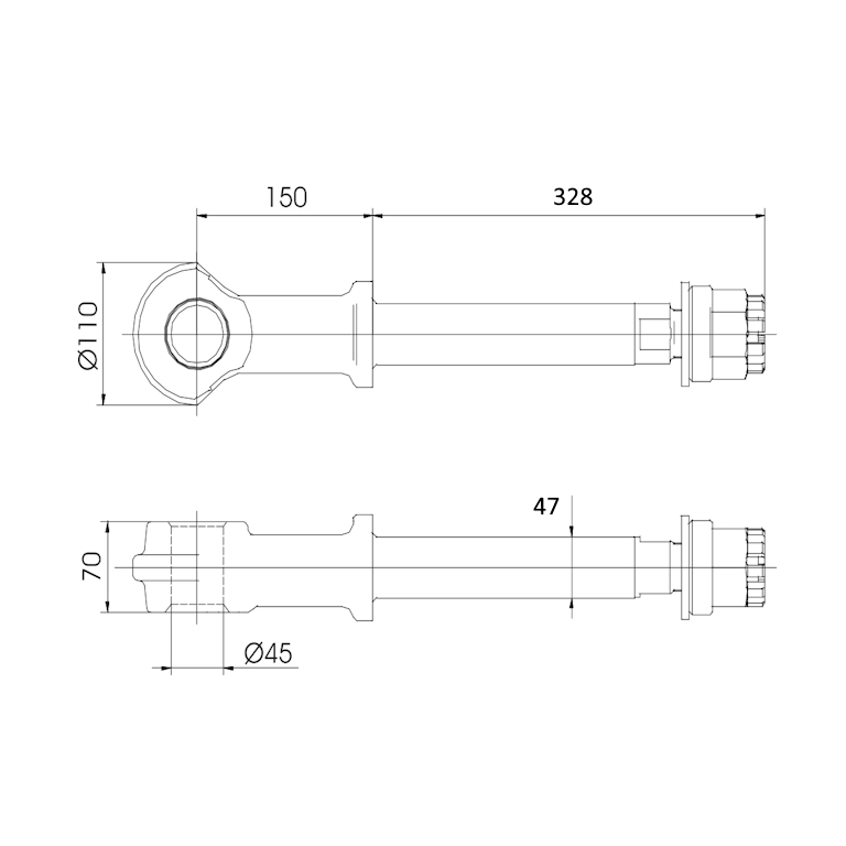 OCCHIONE sfilabile per perno da 45 mm TIPO CARDI - immagine 2