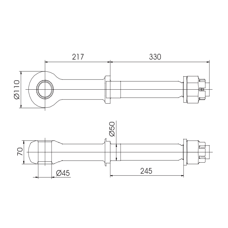 OCCHIONE sfilabile per perno da 45 mm TIPO ORLANDI - immagine 2