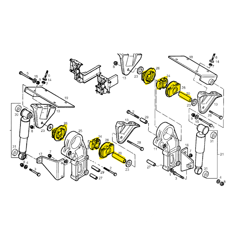 KIT RIPARAZIONE alloggiamento cabina (1 lato) - IVECO - immagine 2
